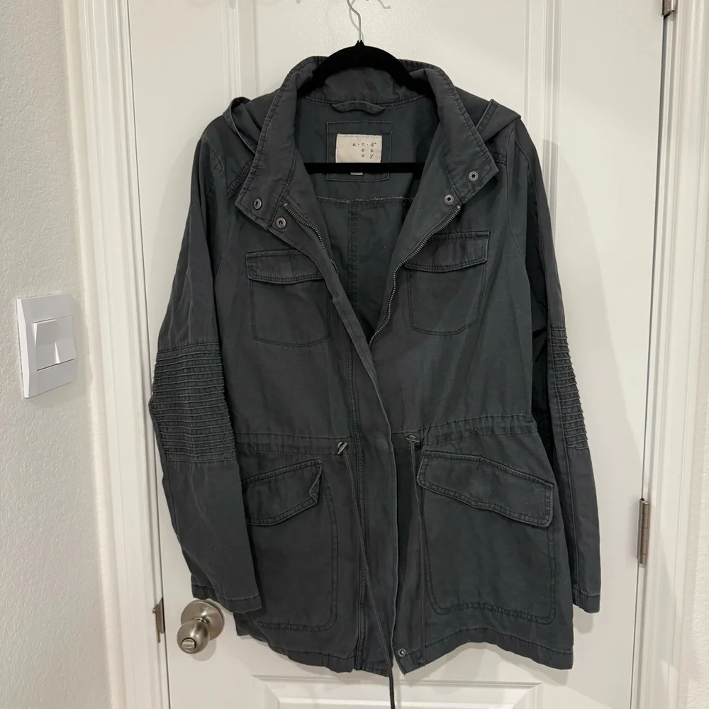 a new day Charcoal Utility Jacket Size XL Fall Winter - Picture 1 of 10